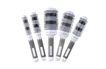Perfehair Round Thermal Ceramic Brush Set: Ideal for Blow Drying and Curling