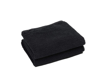 Perfehair Black Cotton Salon Towels - 16x27" 2-Pack for Barbers & Gym