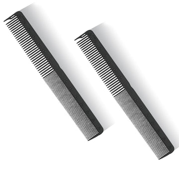 Perfehair 2-Pack Professional Hair Cutting Comb, Black Carbon Fiber Anti-Static &amp; Heat Resistant Combs