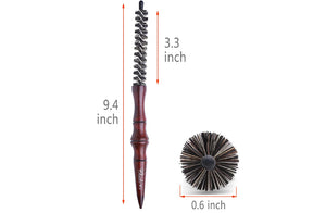 Perfehair Mini Boar Bristle Round Brush for Short Hair