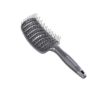 Perfehair Curved Vent Brush: Blow Dry & Detangle with Nylon Pins