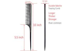 Perfehair Anti-Static Bakelite Rat Tail Comb: Perfect for Precision Back Combing