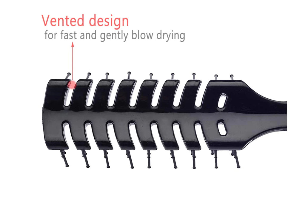 3 Pack Vent Hair Brush For Hair Fast Blow Drying Quickly, Anti Static Detangling Hair Brushes Comb For Long Short Wet Curly Straight Men Women (Black