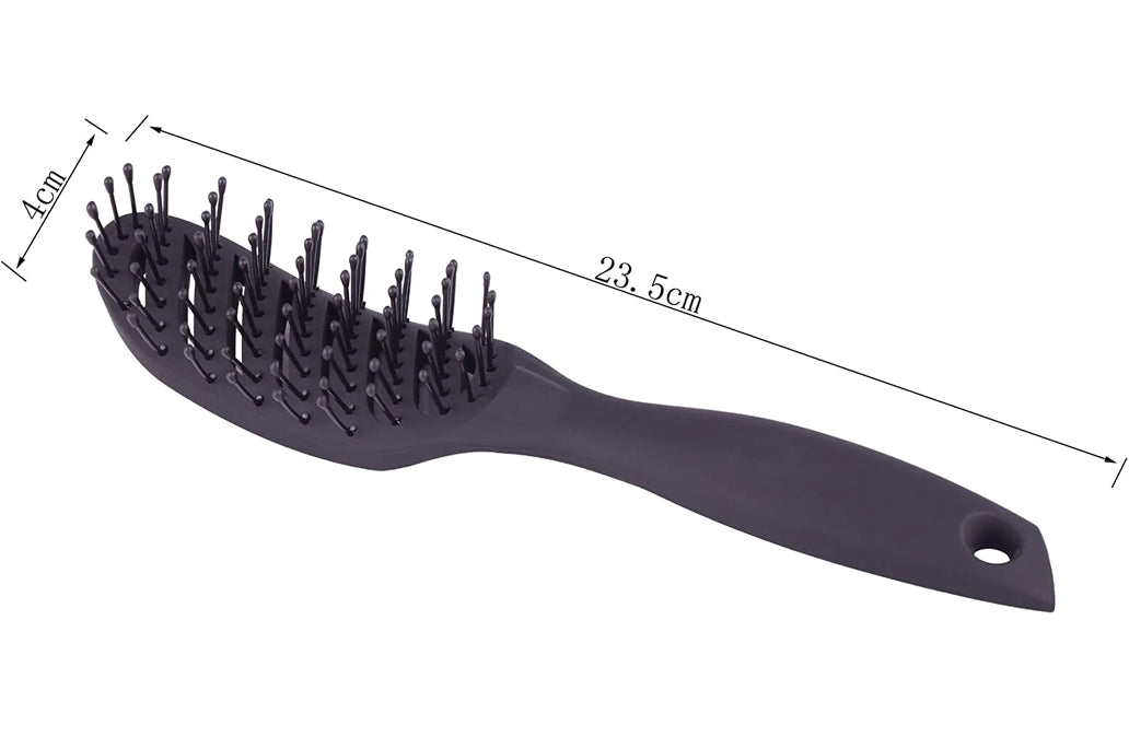 Curved Blow Dryer Vent Brush, Plastic Hair Brush for Short Hair, Vented Wet Hair Brush for Men and Women