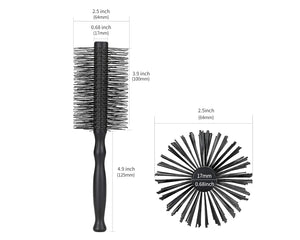 Perfehair Large Round Hair Brush for Women Blow Drying, Soft Nylon Bristles, 2.5-inch Diameter, Big Round Brush for Blowout, Styling, Curling, Smoothing Medium to Long Wavy, Curly, Thick Hair