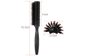 Perfehair Semi-Round Blow Drying Hair Brush with Natural Boar & Nylon Bristles