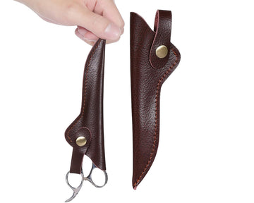 Perfehair Scissor Pouch Holster (Pack of 2), Soft Leather Shear Holder Case for Hair Stylist, Barber, Hairdresser Scissors