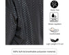 Perfehair Grooming & Hair Stylist Smock with Zipper & 2 Pockets - Anti-Static Salon Hairdresser Uniforms for Women, Black & Silver Dot Pattern